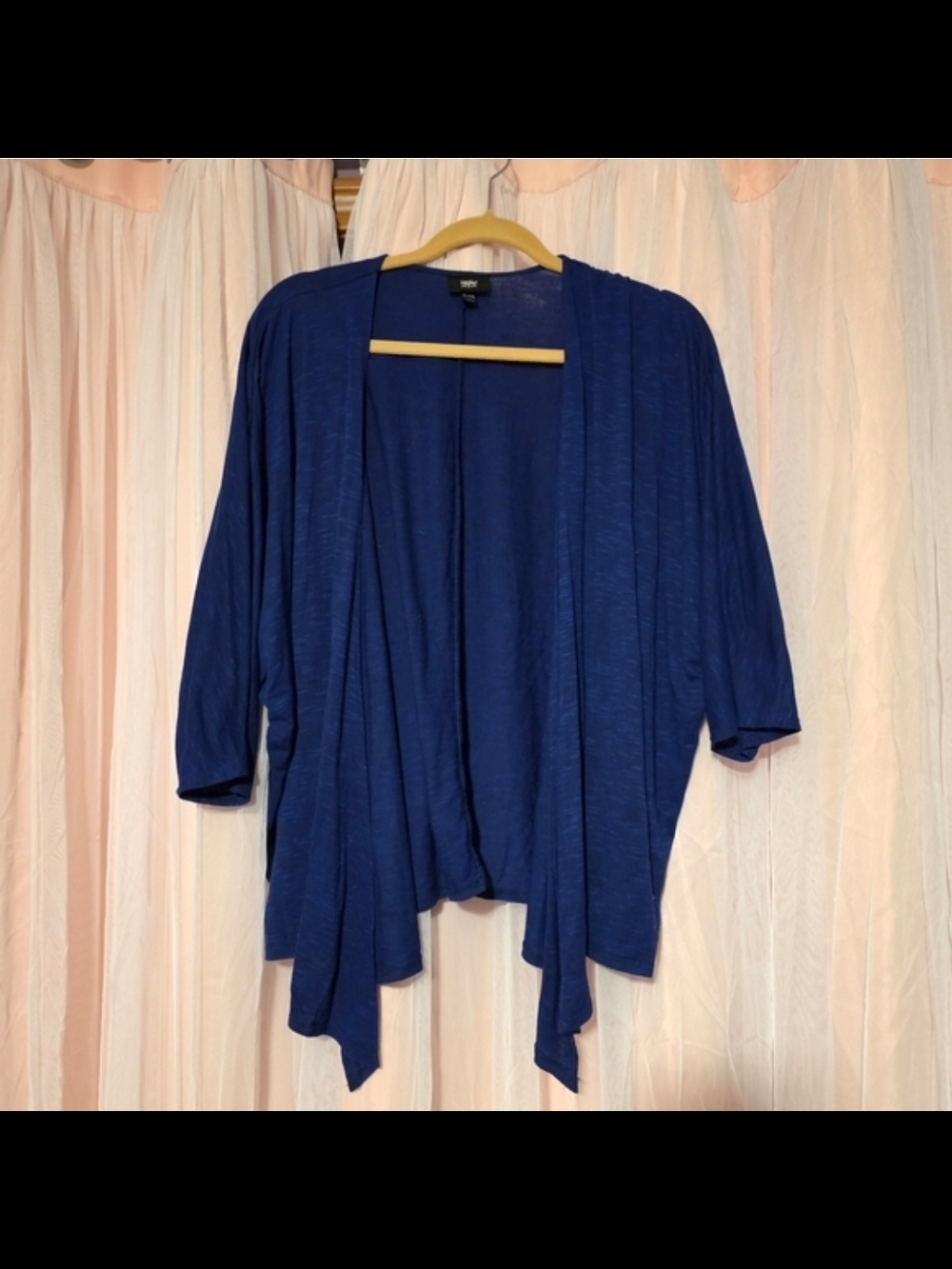 Royal Blue Open-Front Draped Cardigan - XL/XXL